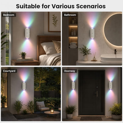 Motion Sensor Night Light, USB-C Rechargeable RGB Wall Light 1 Pack