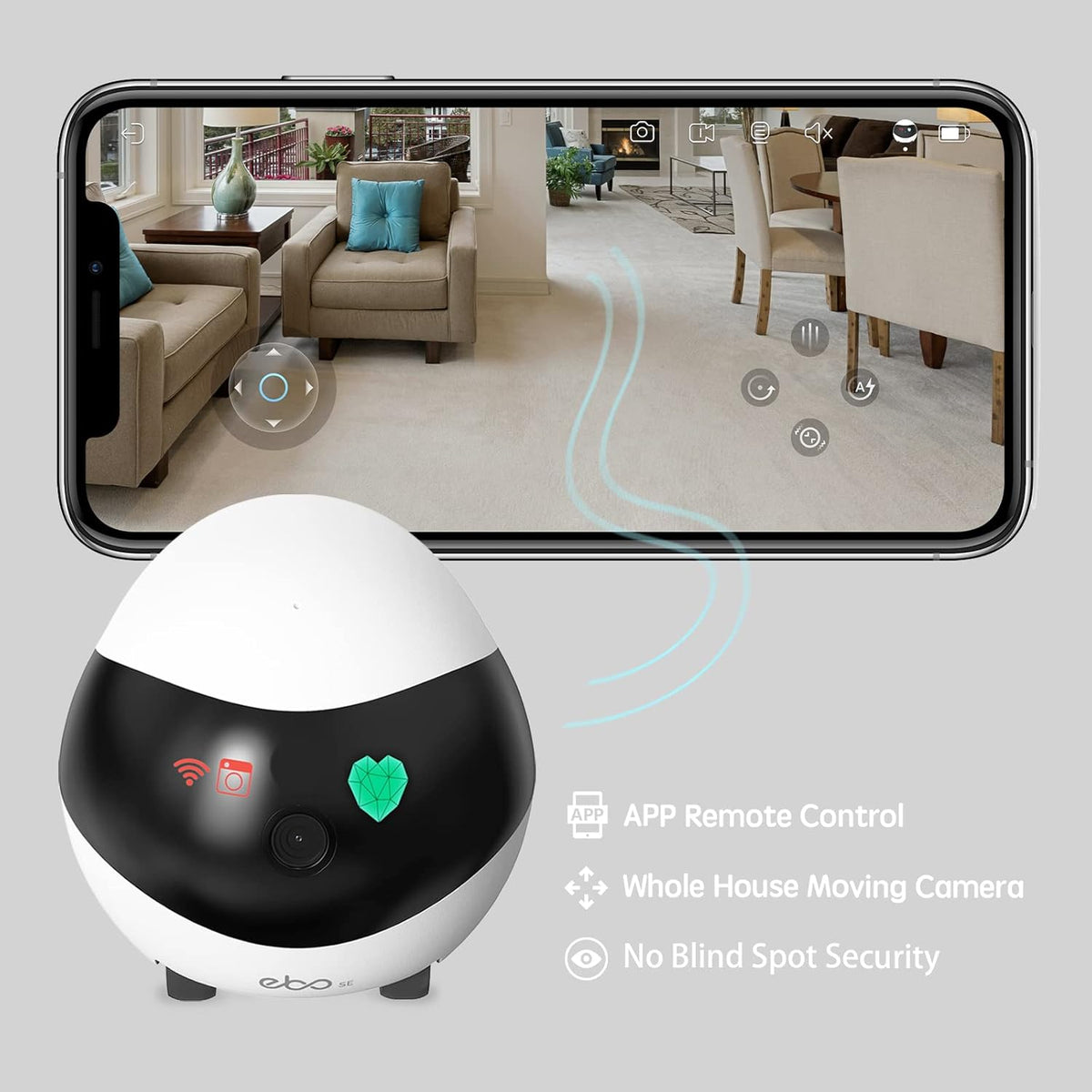 SE Home Robot Camera: 1080P Mobile Familybot Pet Companion