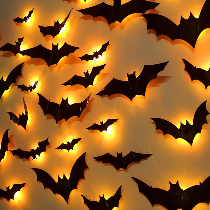 36 Pack Halloween Bats Wall Decor Halloween Decorations Indoor